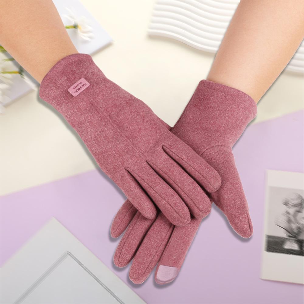 Unisex Winter Rabbit Plush Fleece Gloves - Thick, Windproof, Coldproof, Touchscreen-Ready for Outdoor Cycling