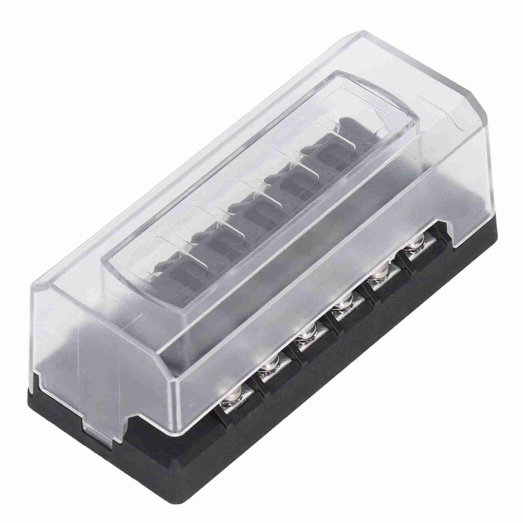 6 Way Blade Fuse Block Box with Indicator 30A Waterproof Heat Resistant for Cars RVs Yachts Ships 12‑32V