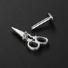 16G Stainless Steel Moon & Snake Nose and Lip Piercing Studs
