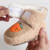 Warme, mit Fleece gefütterte Babylaufschuhe: Weiche Sohle, Klettverschluss gegen Herunterfallen, Winter-Schneestiefel für 0-1-Jährige