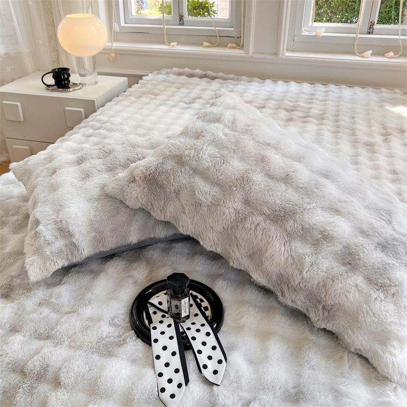 2025 Imitation Rabbit Fur Plush Long Pillowcase, Double Milk Velvet Long Pillowcase, Single Imitation Rabbit Fur Plush Pillowcase