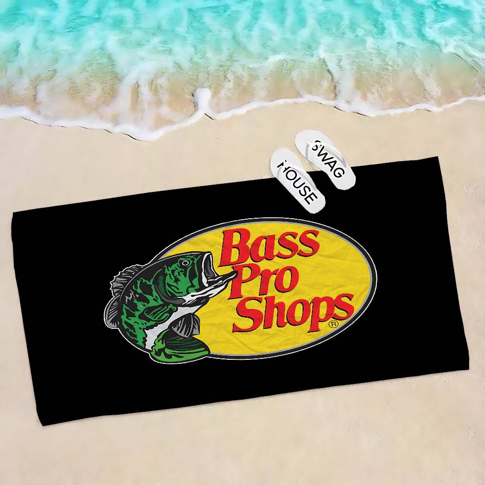 Fiskemärke Bass-Pro-Shops Badlakan Mikrofiber Mjuk Vattenabsorberande Andningsbar För Flickor Barn Dekorativ Tecknad Strandhandduk