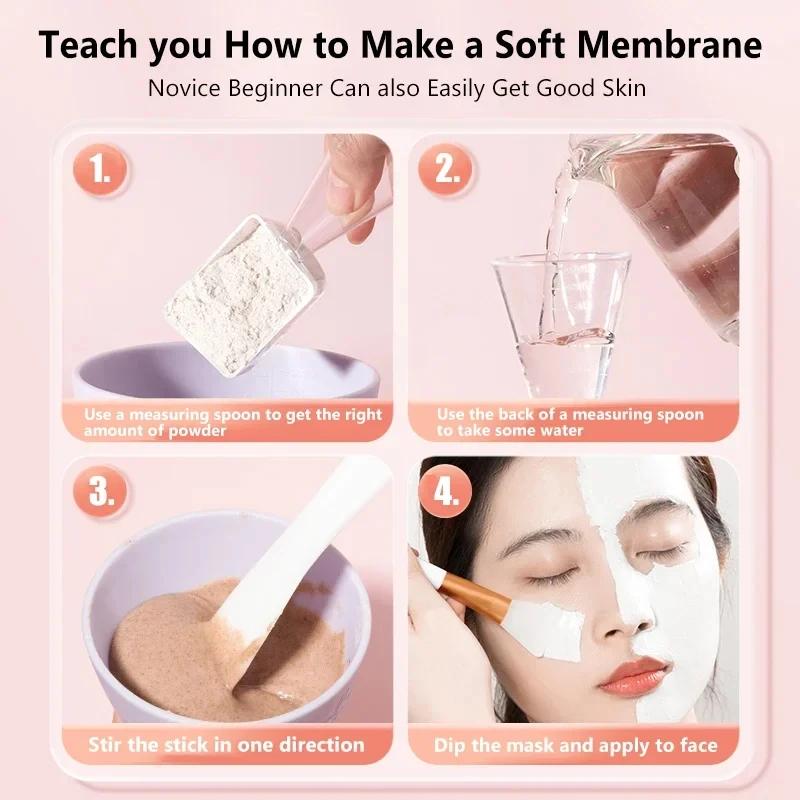 Silicone Face Mask Bowl Set with Spatula and Brush DIY Mixing Bowl for Facial Clay Mask Professional Beauty Spa Kit for Home Use