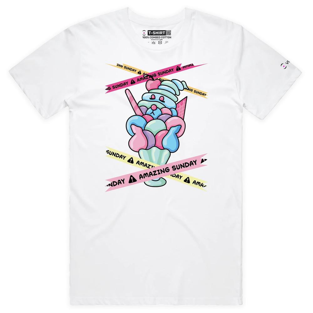 VOICEART Воскресное Мороженое Забавная и Умная Футболка с Графикой Премиум Качества L
