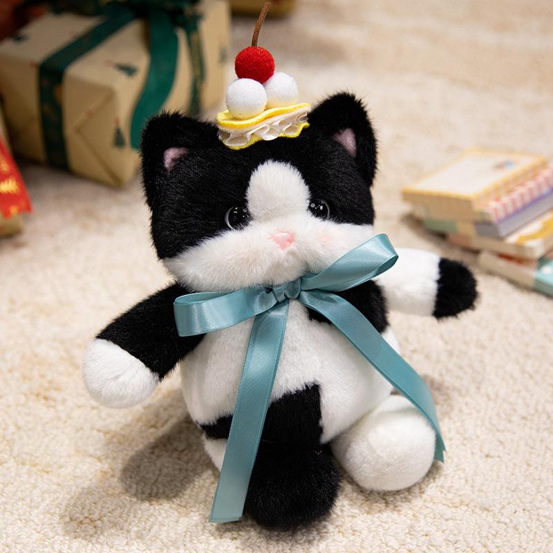 Cartoon Cute Western Restaurant Running Series German Curly Cat Doll Dessert Rabbit Plush Doll Pillow Gift