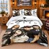 Tokio Hotel Pattern Bedding 3Pcs Set Bed Sheet And Pillowcases For Indoor Bedroom