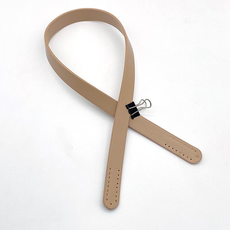 PU Leather Double-Sided Hand-Woven Bag Strap - Handmade Handle and Shoulder Strap with Multiple Holes