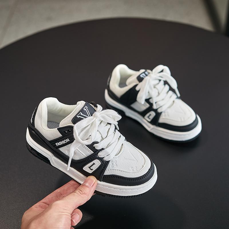 Children's little white shoes 2025 spring season classmates girls soft-soled low-top board shoes boys casual shoes student shoes non-slip