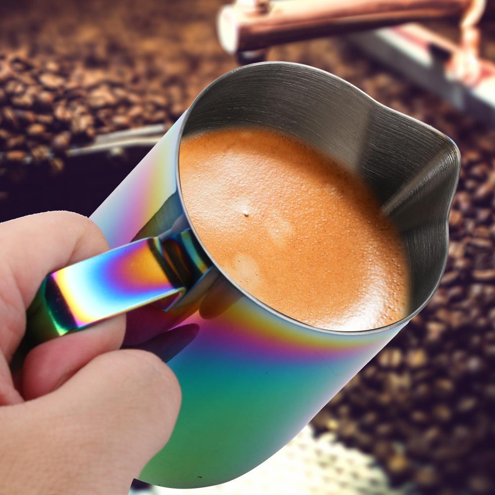 

Stainless Steel Colorful Coffee Jug Milk Frothing Pot Espresso Latte Art Pitcher Cup (600ml)