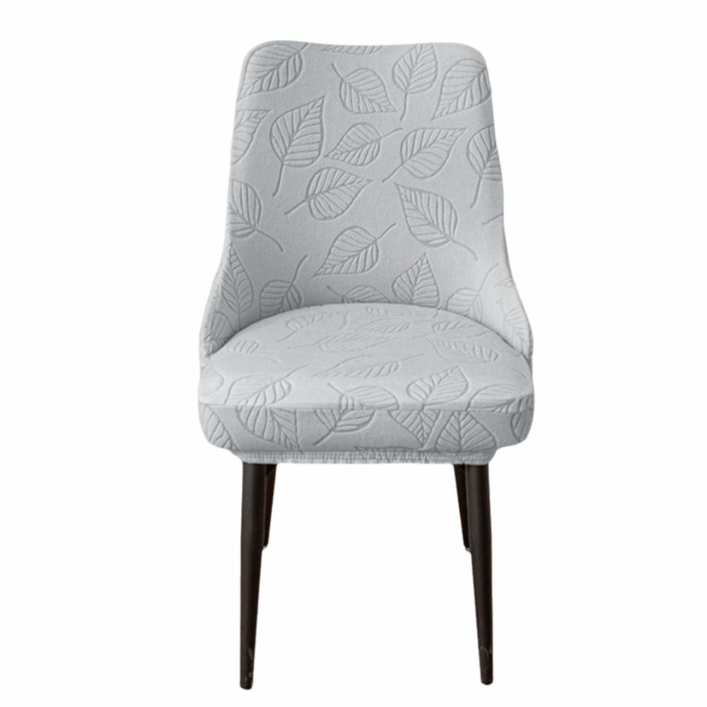 Soft Curved Chair Cover Leaf Pattern Dining Chair Cover Seat Protectors for Dining Room