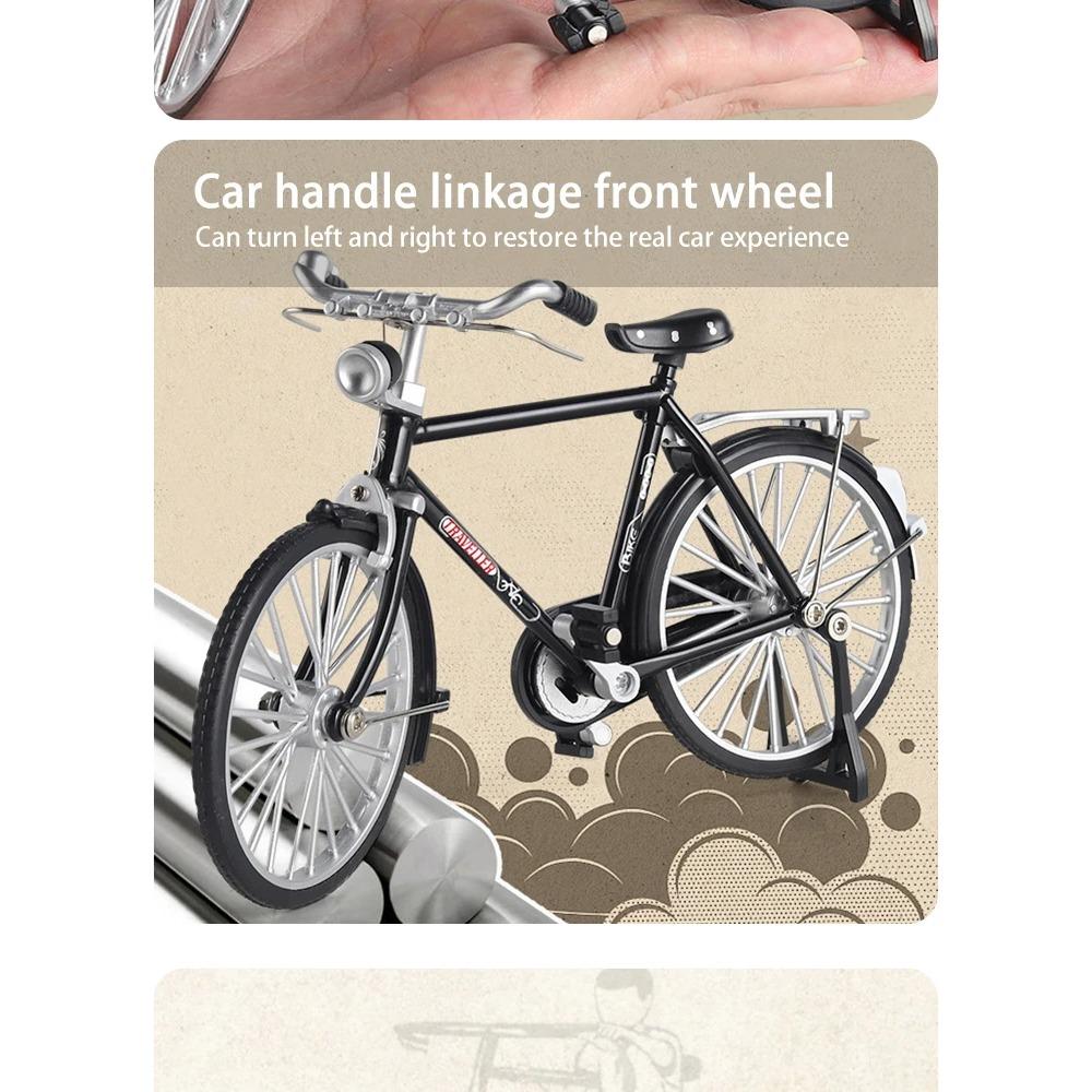 New 1/10 Miniature Alloy Model Bicycle Diecast Metal Bike Adult Simulation House Decor Fun Crafts Collection Ornaments Gifts