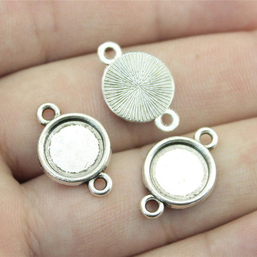 Fit Round 12mm Glass Cabochon Base Setting Tray Accessories Parts Men Jewelry New Arrivals Cheap Cute Stuff