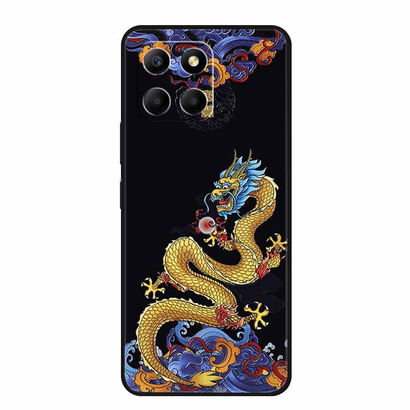 3D Emboss Case For Honor 200 Smart X6c X6b X8c X8b X7c X5b Plus Play 9A Phone Case X 6c 9 A Coque Black Silicone Soft Back Cover