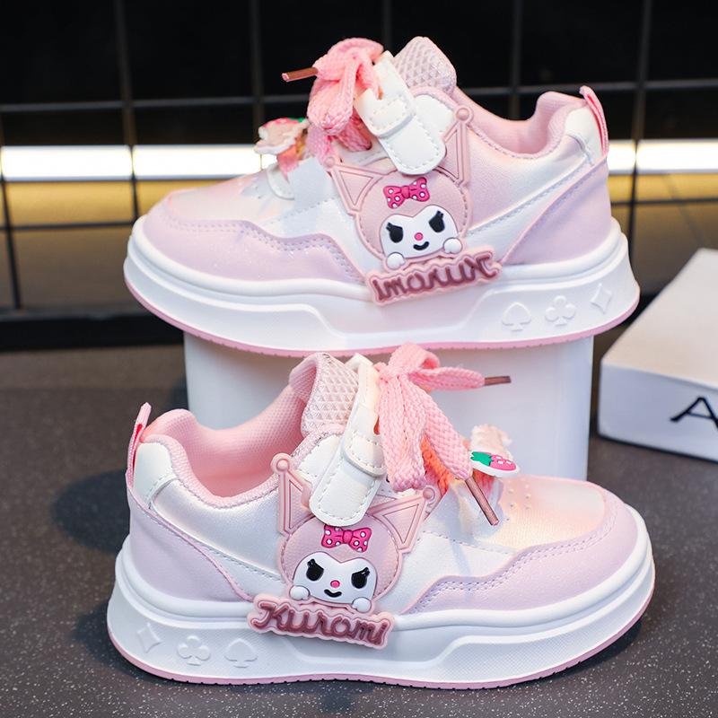 2025 Spring/Autumn Breathable Cartoon Skate Shoes for Girls - Comfortable & Cute Casual Children's Sports Footwear