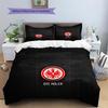 Black‑Red Eintracht Frankfurt Pattern Bedding Quilt Set  Home Decoration  Gift (1 * duvet cover + 2 * pillowcase  without core).xwn