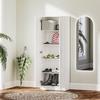 Modern Multipurpose Cabinet with 5 Shelves and Adjustable Levels, Wooden, 60x31.5x165 cm, White
