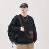 Heavy Air Layer Crew Neck Sweater Men'S Trendy Brand Design Sense Casual Versatile Long-Sleeved Top