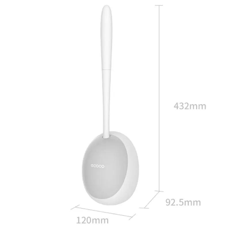 Toilet brush with no dead corners household toilet silicone storage rack bathroom accessories silicone toilet brush серый