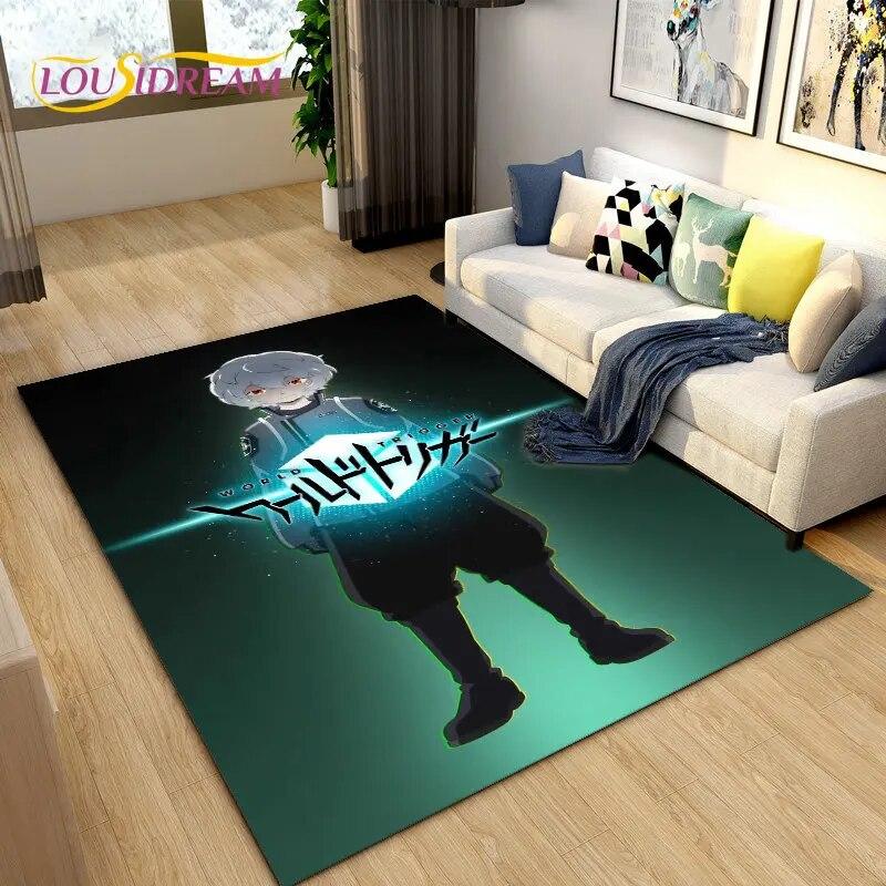 Tapete de área de desenho animado World Trigger Anime, tapete de carpete para sala de estar, quarto, sofá, capacho, decoração, crianças brincam, tapete de chão antiderrapante
