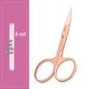 Stainless Steel Eyebrow, Nose, and Beauty Scissors with Round, Curved, and Pointed Heads