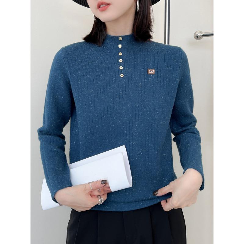 Velvet Sweater for Women In Autumn and Winter Skin-friendly and Warm Base Shirt Fashionable and Versatile Pullover Sweater