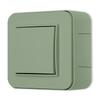 Double stair switch, rounded surface-mounted set, Mini sage