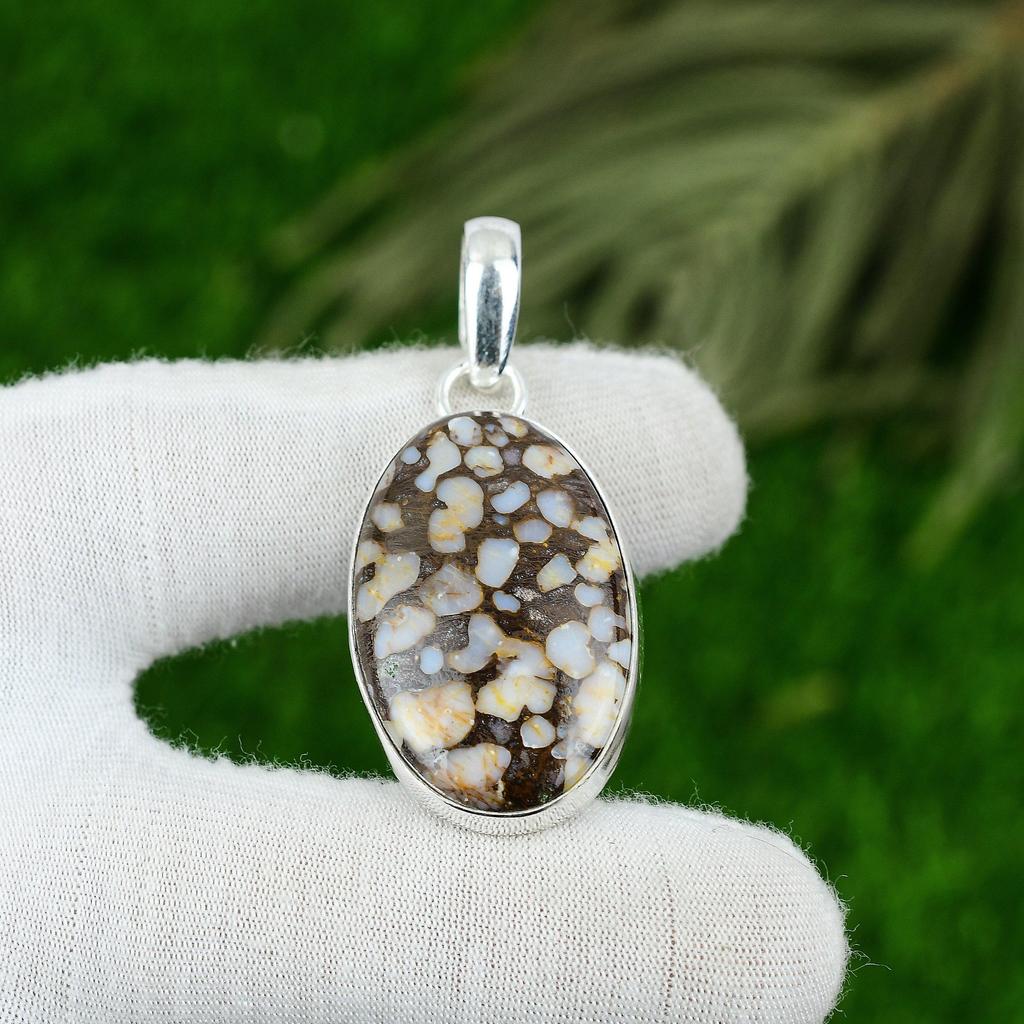 Mothers day Sale 925 Sterling Silver Wild Horse Magnesite Stone Handmade Pendant