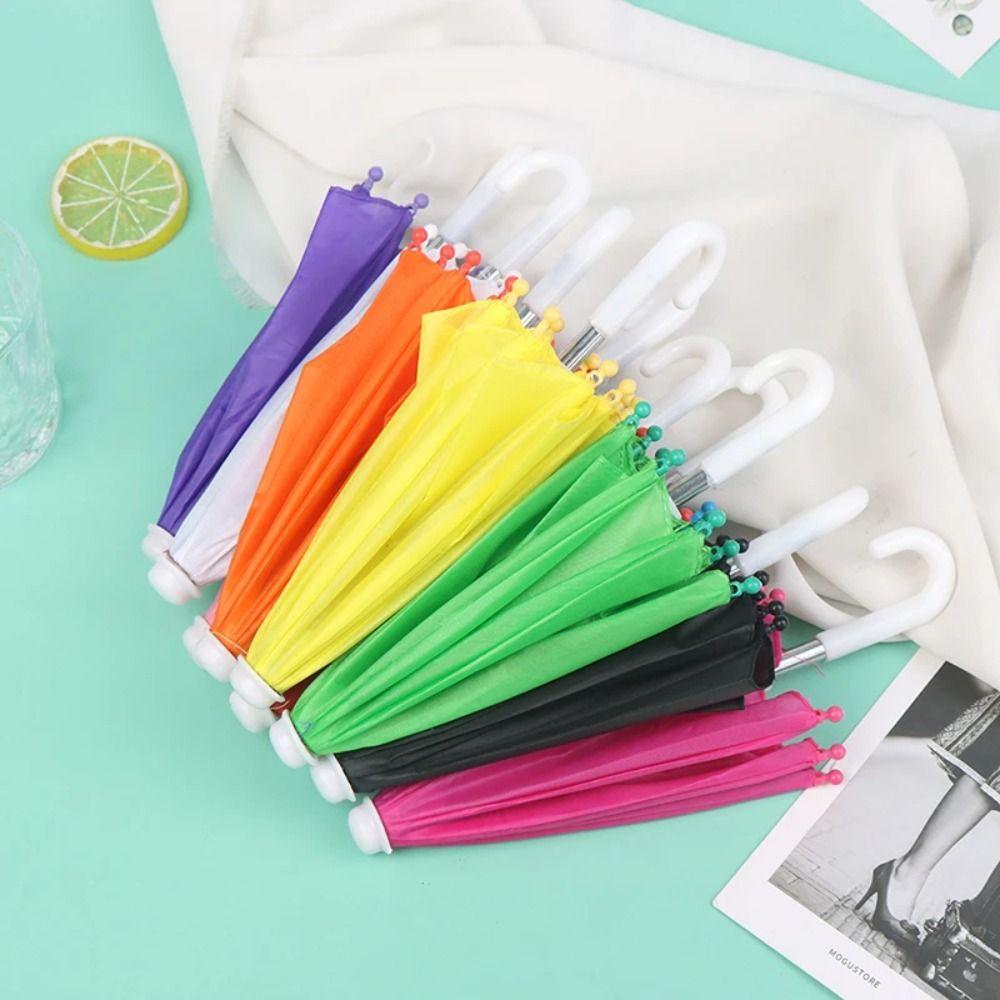 Funny Doll Decorative Umbrella Adjustable Kids Toy Umbrella Creative Mini Umbrella  Dollhouse