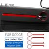 Real Soft Carbon Fiber for Dodge Magnum Charger 2008 2009 2010 Accessories Car Interior Door Handle Frame Panel Trim Sticker