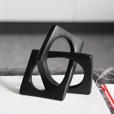 Modern Simple Ornaments, Geometric Irregular Square Winding Buckles, Creative Model House Sales Office Hotel Decorations