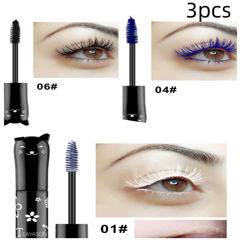 

6 цветов красочные жидкие водонепроницаемые наращивание ресниц тушь для макияжа ресницы керлинг шелковое волокно синий инструмент для макияжа глаз черный