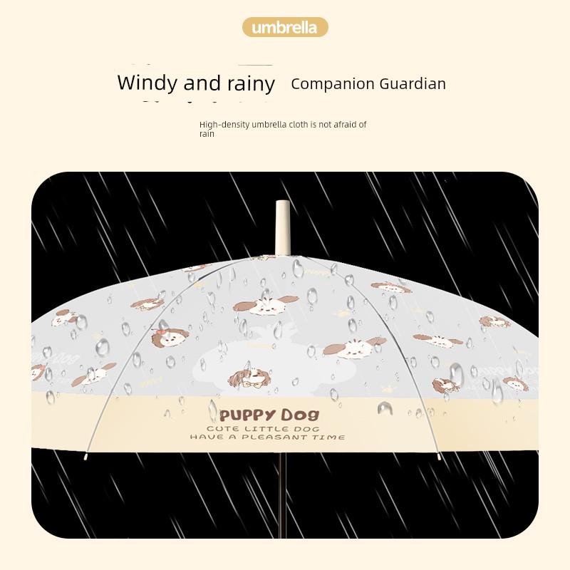 Children's Frosted Transparent Umbrella, Automatic Long-Handle Umbrella for Girls, Specifically Designed for Elementary School Students, Enlarged and