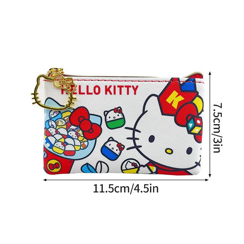 

Adorable Hello Kitty Bank Card Coin Purse Change Pouch Kawaii Animation Design Kitty Zipper Small Wallet Pouch Animation Casual Money Pouch Kids