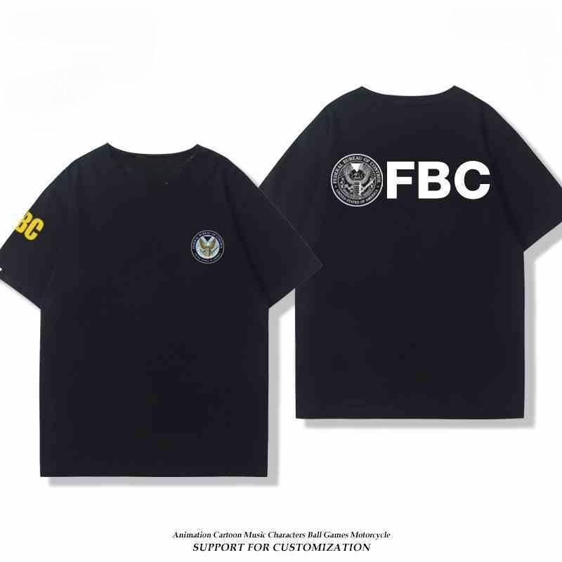 2026 Federal Bureau of Control FBC Paranormale Organisation Unisex und Damen Kurzarm T-Shirt Sommer Vielseitiges Baumwoll Oberteil
