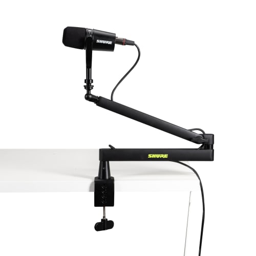 Shure by Gator Desktop Microphone Arm Stand, SH-BROADCAST2, with a Maximum Arm Length of 83.8cm and a 360-degree Rotating Base, for Audio Recording, V