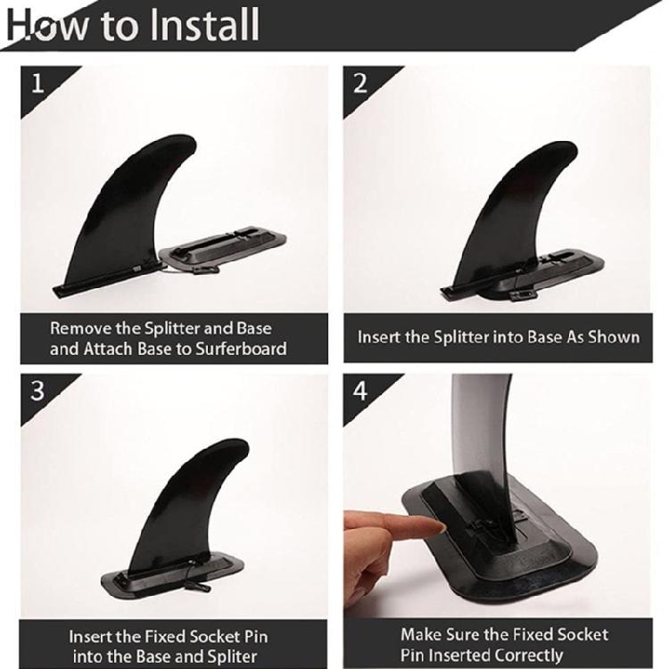5Pcs Surfboard Fin Clips Split Surfing Paddle Board Fin Clip Water Separator Set