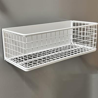 Magnetic Storage Basket, Suitable for Refrigerators, Microwaves, and Washing Machines, Hollow Design, Easy To Install