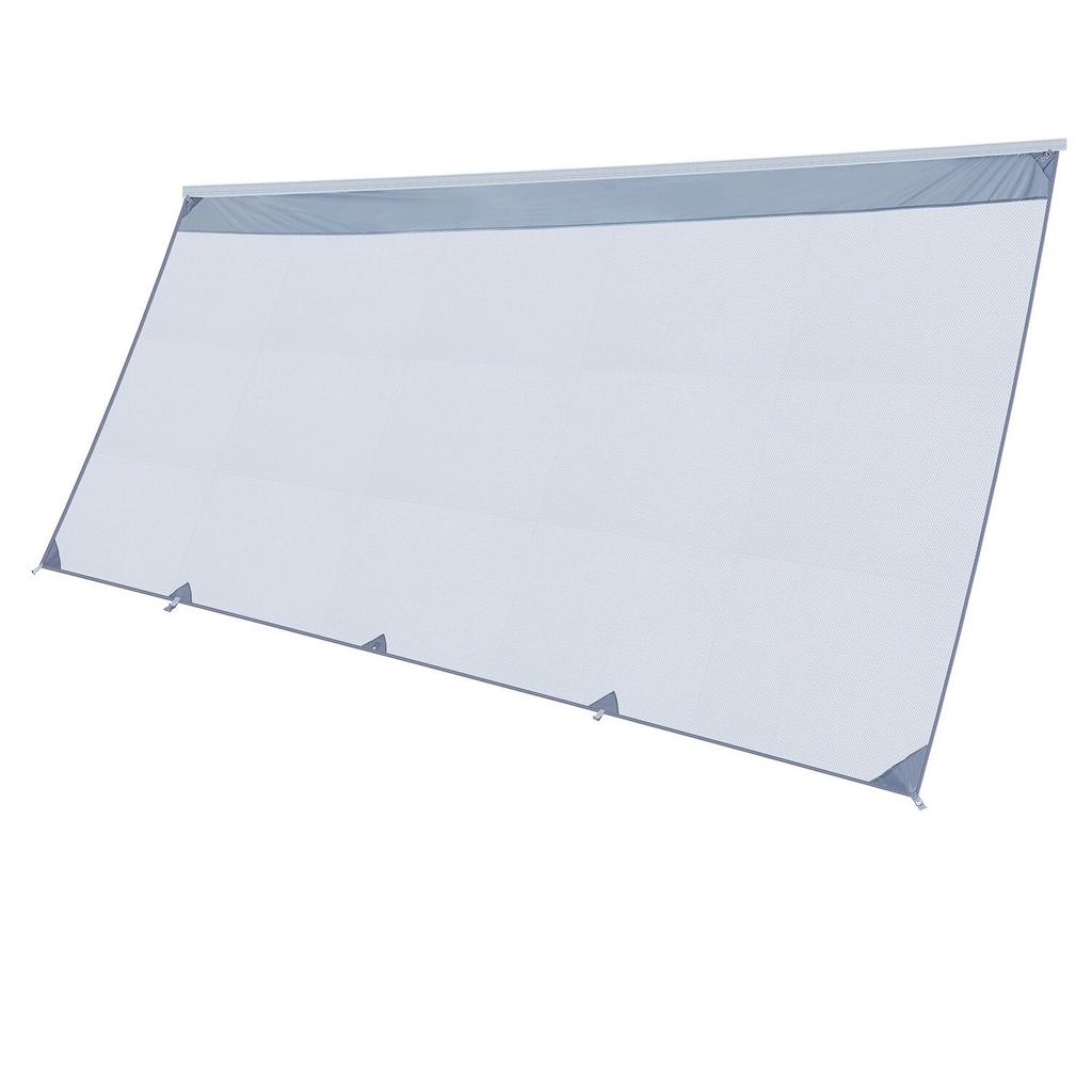 RV Awning Sun Shade Screen, 2 X 4.3 M Polyester Mesh Sun Shading Screen (Fits 4.5 M Awnings), Double-Stitched Breathable Sunscreen for RVs Travel and