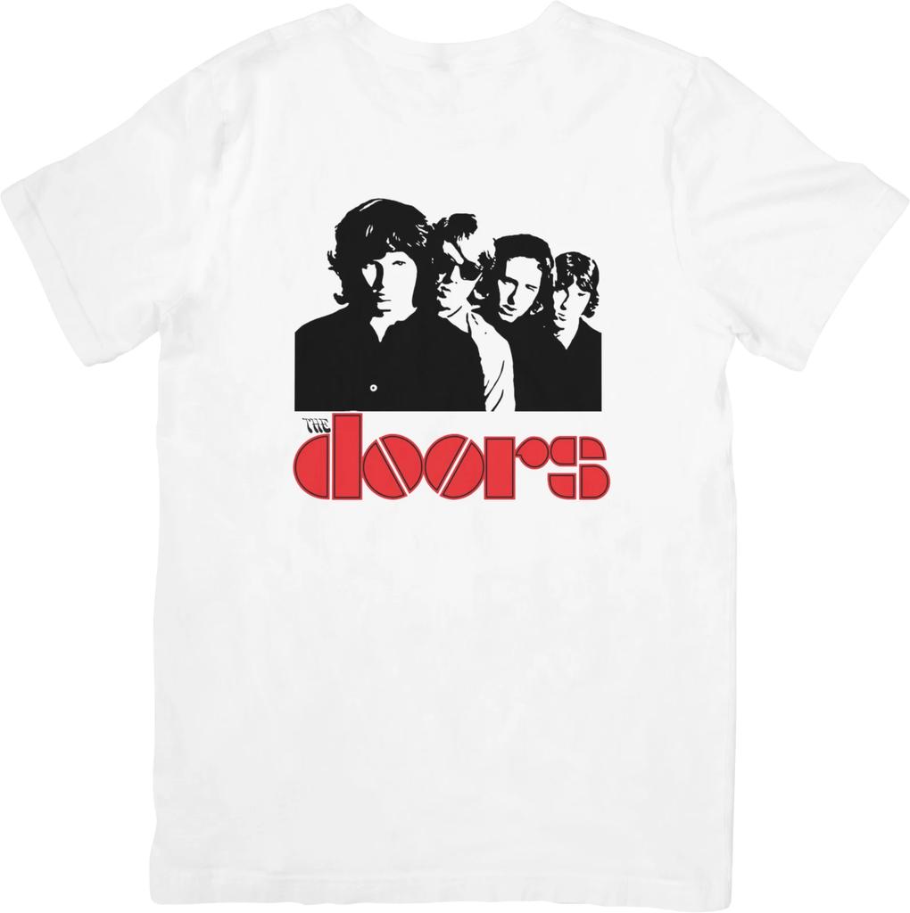 The Doors Music Fit for Men & Women Quality Cotton T-Shirt White.