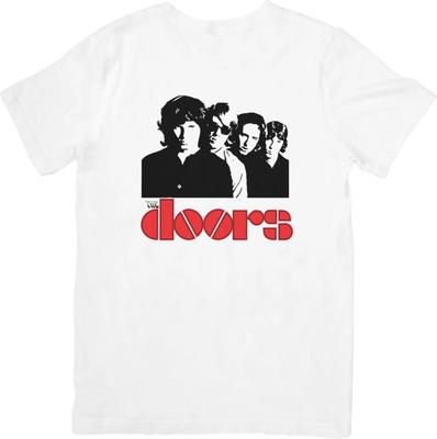 The Doors Musik Passend für Männer & Frauen Baumwoll-T-Shirt in Weiß.