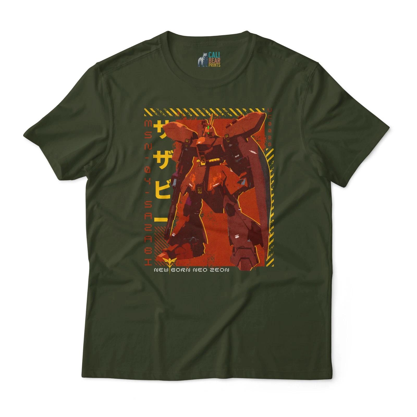 Футболка с принтом Mobile Suit Gundam MSN-04 Sazabi - Футболка с изображением меха-аниме 4XL