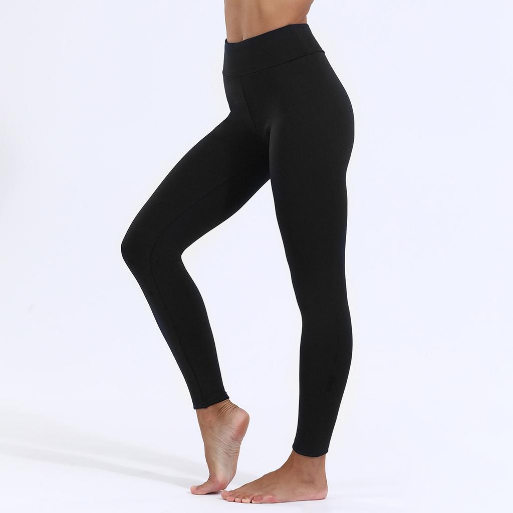 Women Warm Stretch Yoga Leggings High Waist Tight Sports Pants