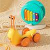 Learning To Walk Pull String Snail Car Toy Cartoon Pet Pull-Along Snail Toy  Early Education