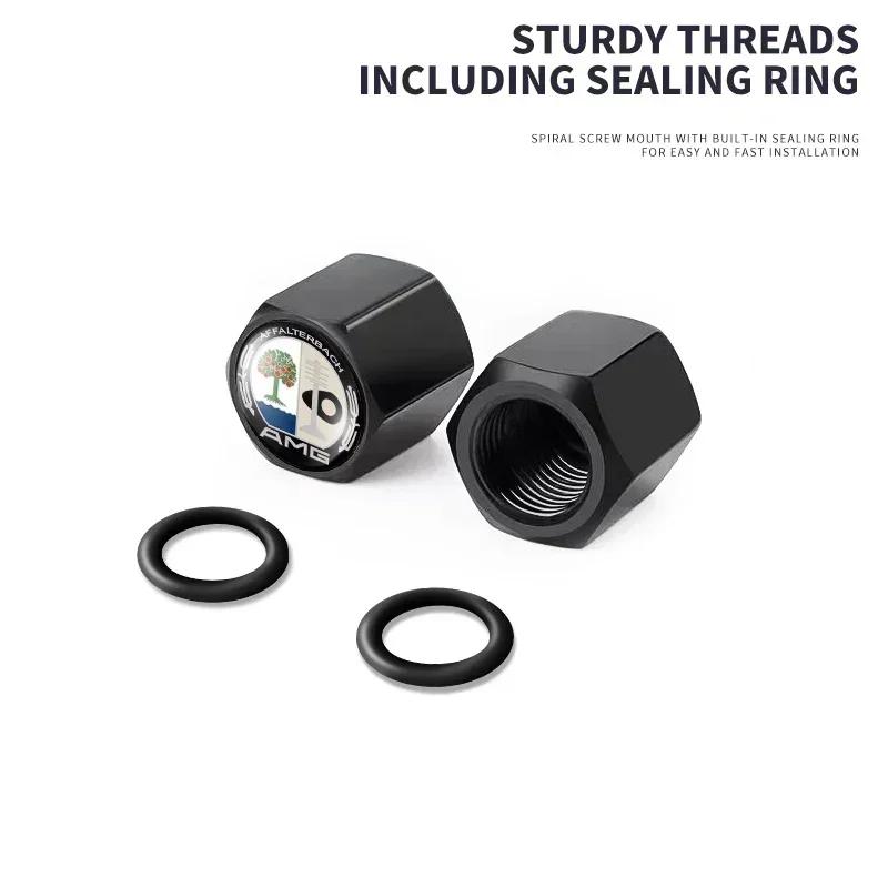 1Set Car Keychain Key Ring with Auto Tire Valve Caps Tyre Dust Cap Emblem For Mercedes Benz A B C E S GLA CLA GLC GLE X23 AMG