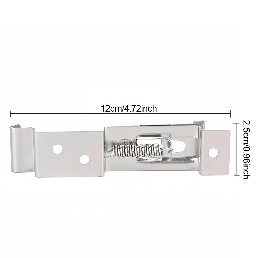 Rectangular Stainless Steel Car License Plate Spring Loaded Bracket License Plate Bracket Clamps Trailer Number Plate Clips 2Pcs