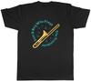 Boy Who Plays the Trombone Mens TShirt Brass Instrument Slide Bell Valve Tee