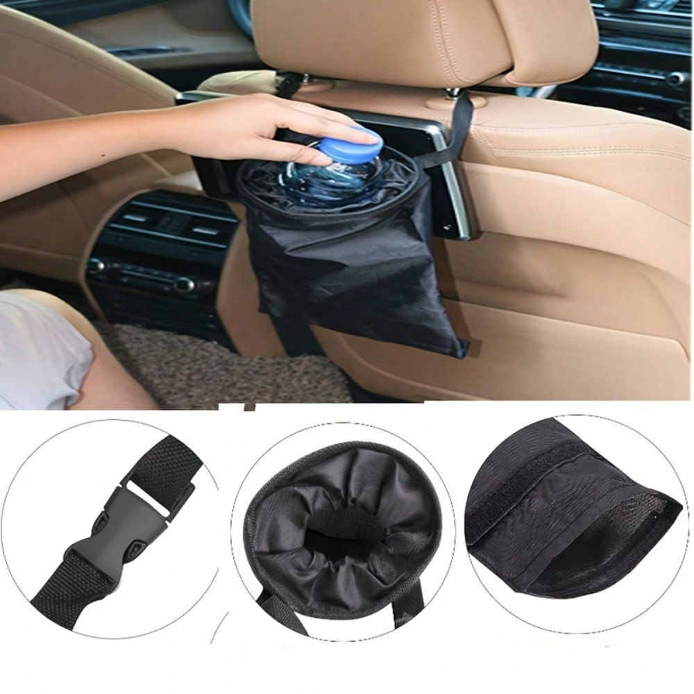 Universal Car Trash Bag, Hanging Foldable Vehicle Garbage Bag For Seat Headrest, Daily Car Trash Storage, Car Organizer