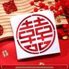 Mini Double Happiness Wedding Stickers - Self-Adhesive Red Seals for Envelopes and Egg Decorations