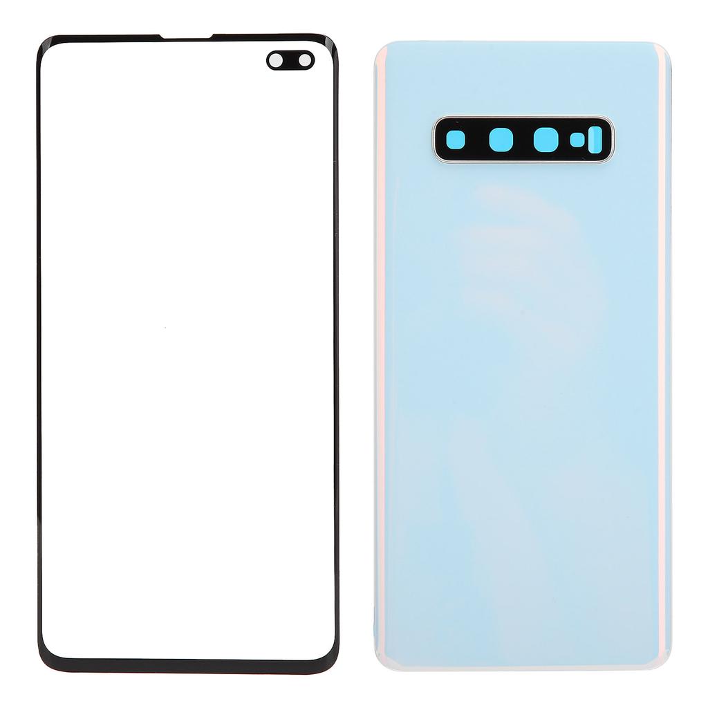 Mobile Phone Back Glass Cover and Outer Glass Panel Replacement for Samsung S10+Plus(Blue )