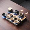 Gradual change Kung Fu tea set Portable travel tea set Household light luxury ceramic office tea